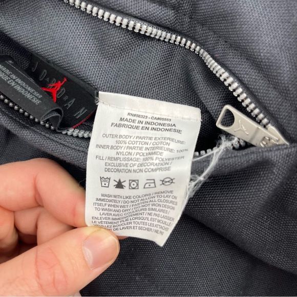 Nike Air Jordan Jacket Mens Medium Black Green Flight Heritage Reversible Liner - Picture 6 of 13